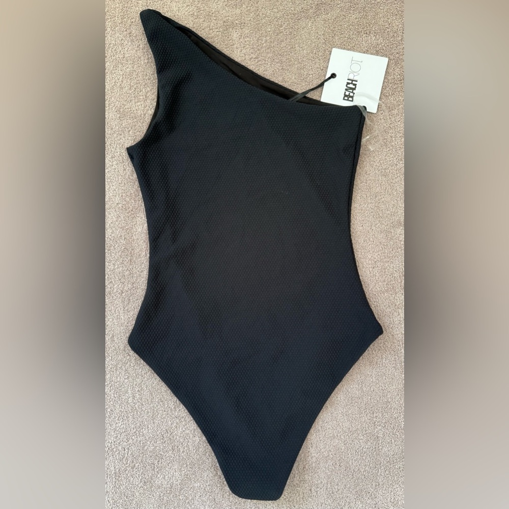 NEW - BEACH RIOT - ALBA ONE PIECE - BLACK WAFFLE - Picture 2 of 5